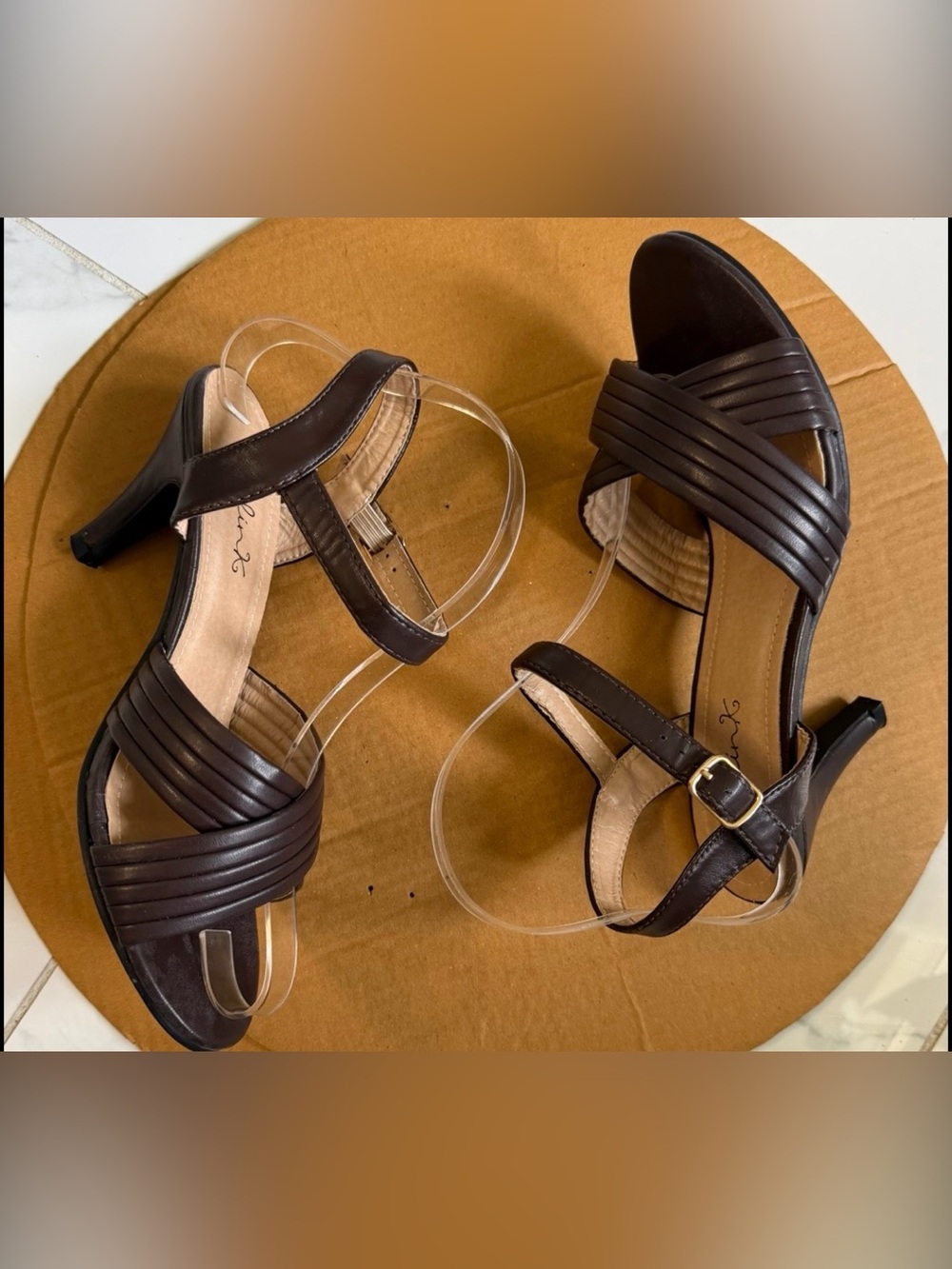 Blink Women's High Heel Brown Open Toe Sandals Size 37